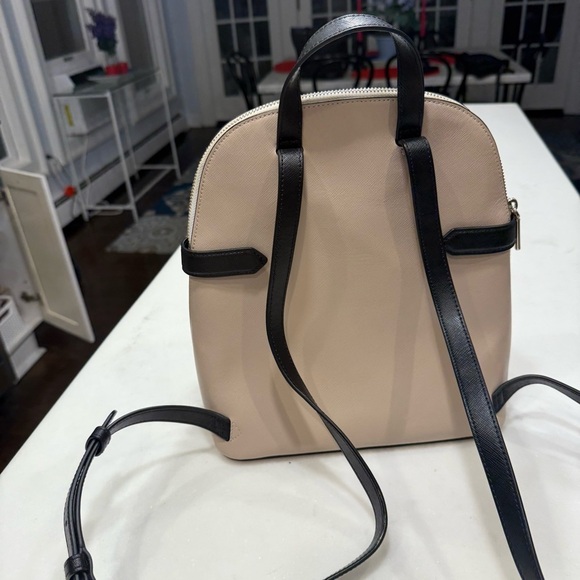 Kate Spade Staci Dome Backpack Beige & White Saffiano Leather Bag KG022 NEW $359 - Picture 9 of 16